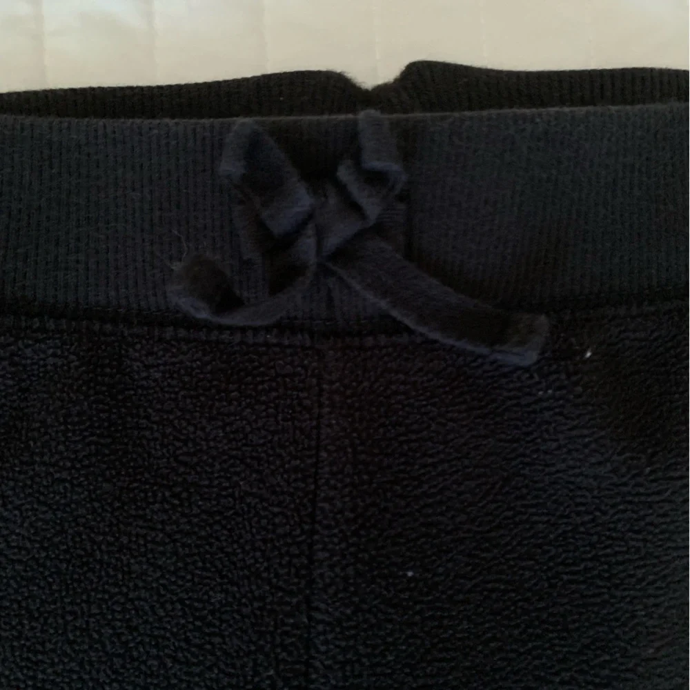 Children's Place Pants Girls Size 10 Black Fleece 1989 Place Bow Stretch Waist